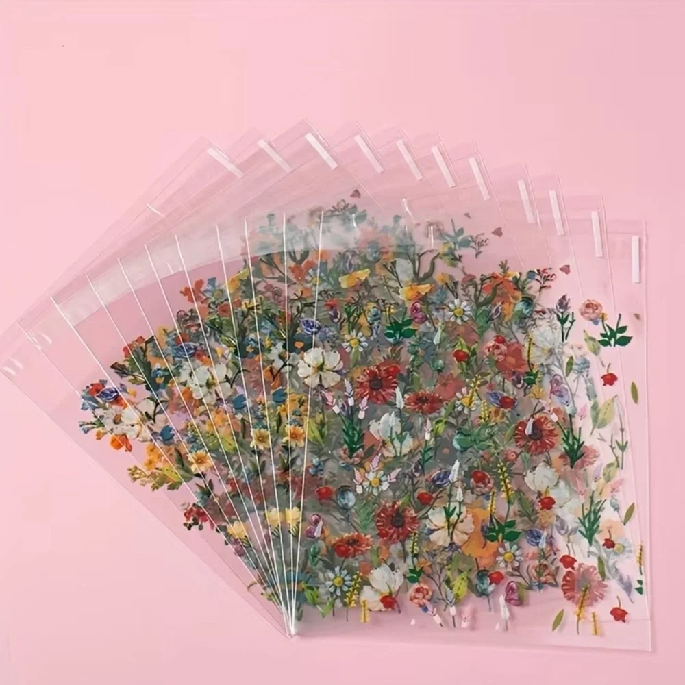 25 Wildflower Cellophane Bags